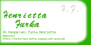 henrietta furka business card